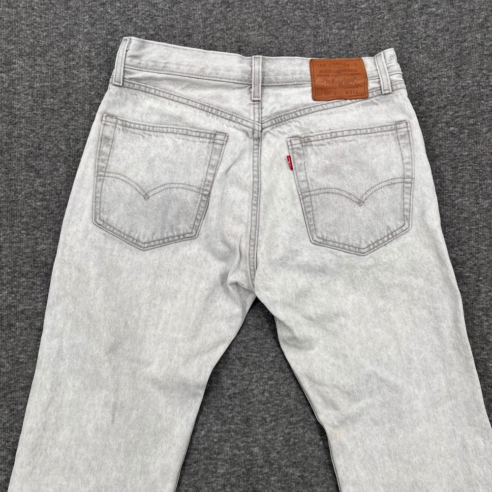 Levis Premium 551 Z Authentic Straight Jeans  W31 Light Grey Acid‎ Wash Denim - Picture 7 of 9